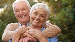 Smiling senior couple