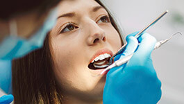 Woman receiving a preventive dental checkup in Wakefield