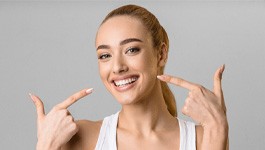 a woman smiling with veneers in Wakefield