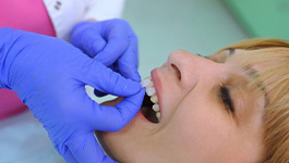 A woman receiving veneers in Wakefield