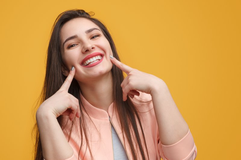 Young adult with a perfectly white smile